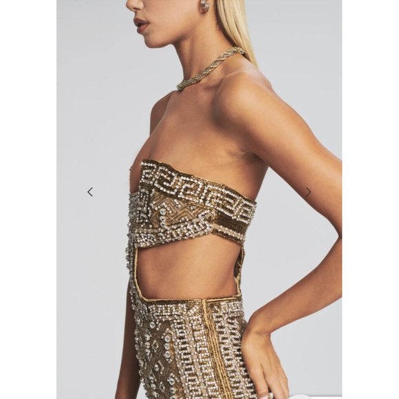 Retrofete Norma Dress Gold Embellished - Picture 3 of 9